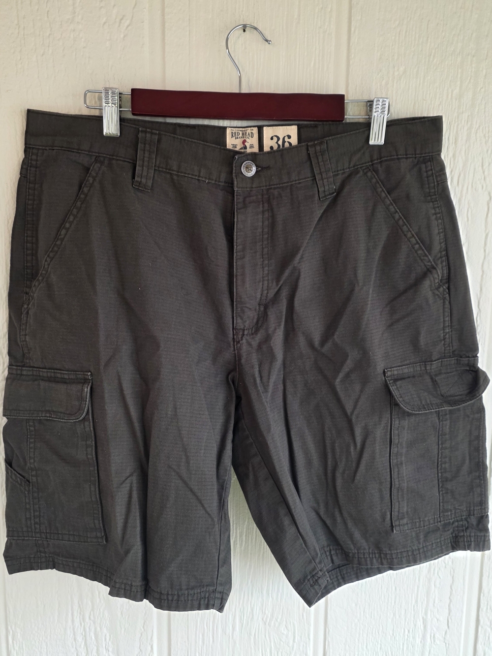 RedHead Men's Olive Cargo Utility Shorts Size 36
